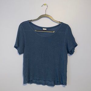 FULL TILT Blue Short Sleeve Lightweight Crop Top